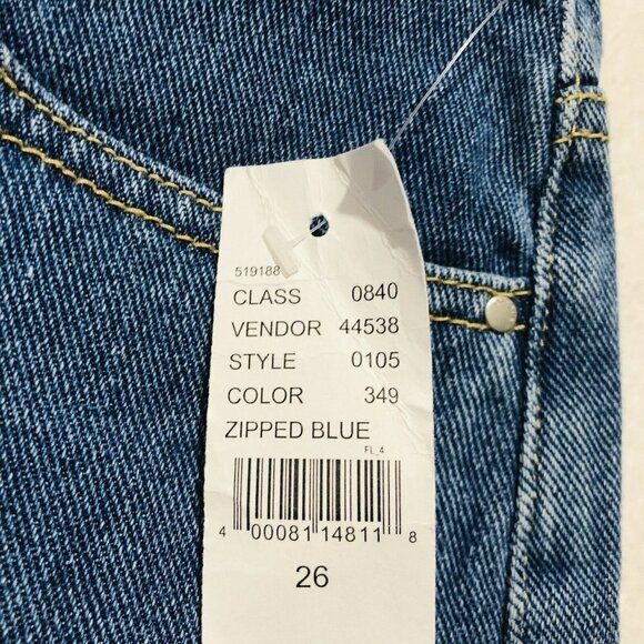 Pacsun Blue Jean Denim Mini Skirt zip raw cutoff - Picture 3 of 12